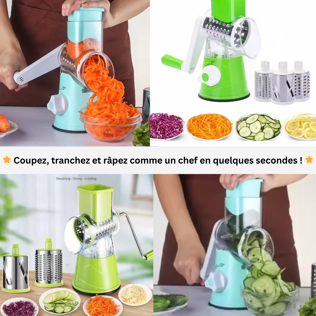 Coupe-légumes multifonctions 3 en 1 pour une cuisine rapide et impécable